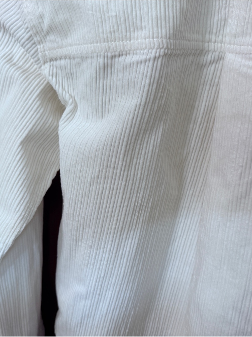 Madewell Cream Corduroy Button Up Cropped Shirt ~ Size XS - Picture 11 of 14